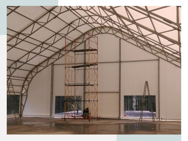 Шатровые ангары в Каспийске