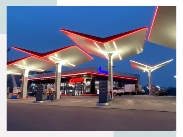 Навесы для АЗС в Каспийске