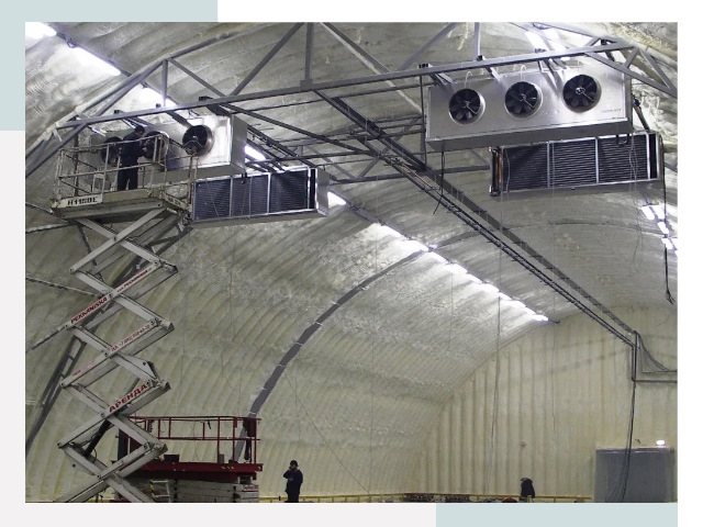 Оснащение ангаров в Каспийске