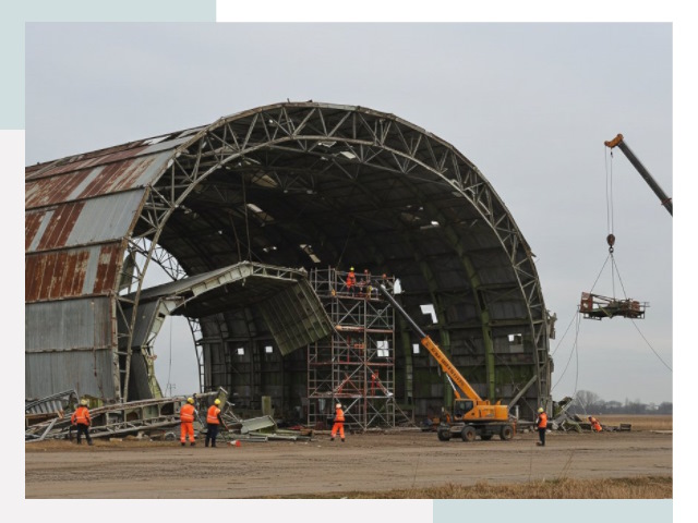 Демонтаж ангаров в Каспийске